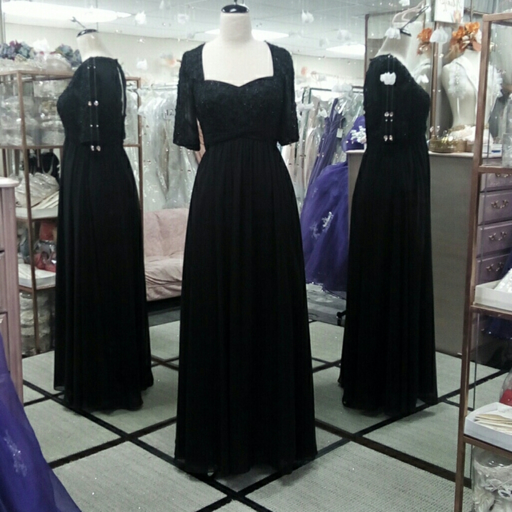 Black gala beaded dress